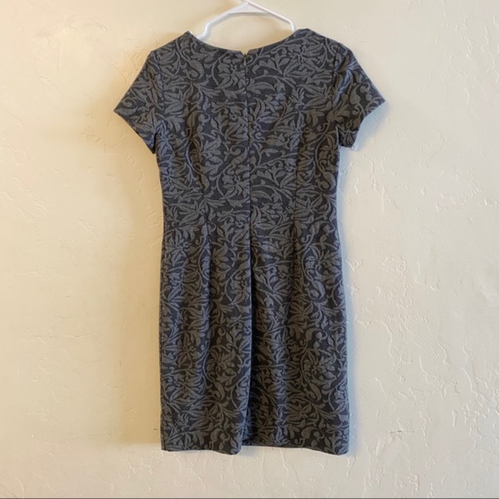 Ann Taylor Petite Gray Lace Knit Sheath Dress Small - Picture 6 of 8